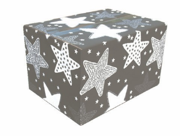 Stars taupe/wit